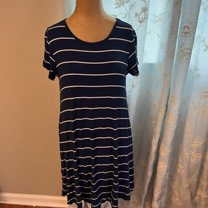 Z Supply navy with white stripe tshirt dress